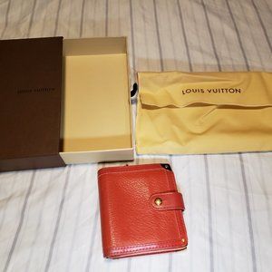 Louis Vuitton Red Suhali Leather Compact Wallet